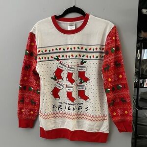 Festive Red and White Christmas Sweater